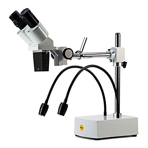 Swift S41–20 UK-Plug Professionelles Fernglas-Stereo-Mikroskop, 10 x 20 x, Galgenarm mit zweifurkiertem Schwanenhals-LED-Licht, WF10 x WF20 x Okulare, 1 x Objektiv.