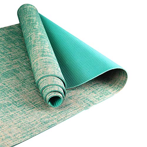 Yoga-Matte Fine Multifunktionale Matte Yoga Matte Non-Slip Jute Pvc Yoga Matte Natur Yoga Matte Dicke 5Mm Leinen Material Yoga Matte Übung Pad Hohe Dichte Weiches Material