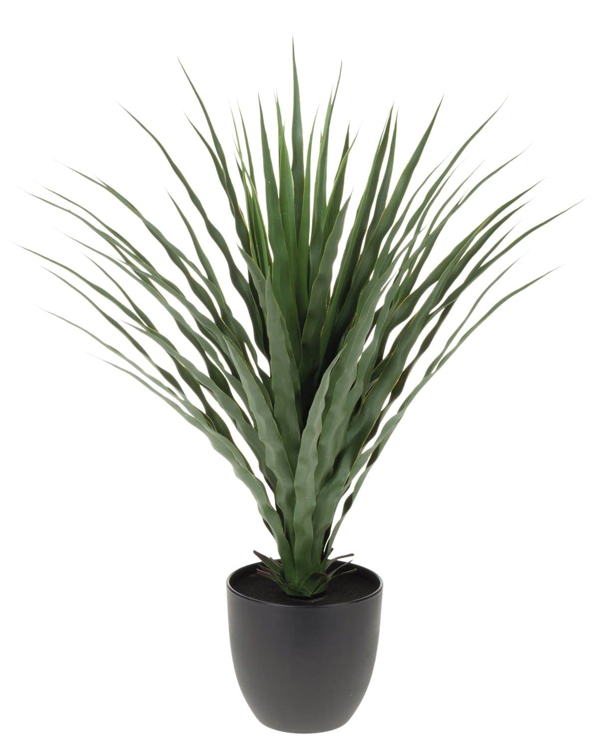 artplants.de Kunstpflanze Aloe Vera TAXCO im Dekotopf, grün, 75cm - Kunststoff Sukkulente