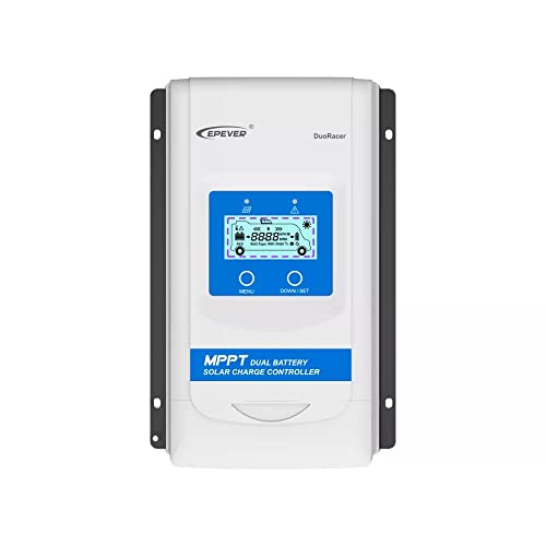 EPEVER® 30A MPPT Solarladeregler 12V/24V Automatische Erkennung der Systemspannung mit LCD-Display und USB-Anschlüssen für Haushalts System - DR3210N