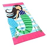 PING Strandtuch Baumwolle Handtuch Badetuch Groß 160×80cm für Kinder Jungen Mädchen Erwachsene für Reise Strand Schwimmen Camping Yoga Meerjungfrau Bedruckt