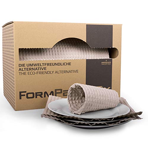 FORMPack Box | Luftpolsterpappe 350 mm x 55 lfm g/m2 Spenderbox | Umweltfreundliches Noppenpapier Packpapier aus 100% Altpapier | Praktischer Polsterpapier Stopfpapier Spender