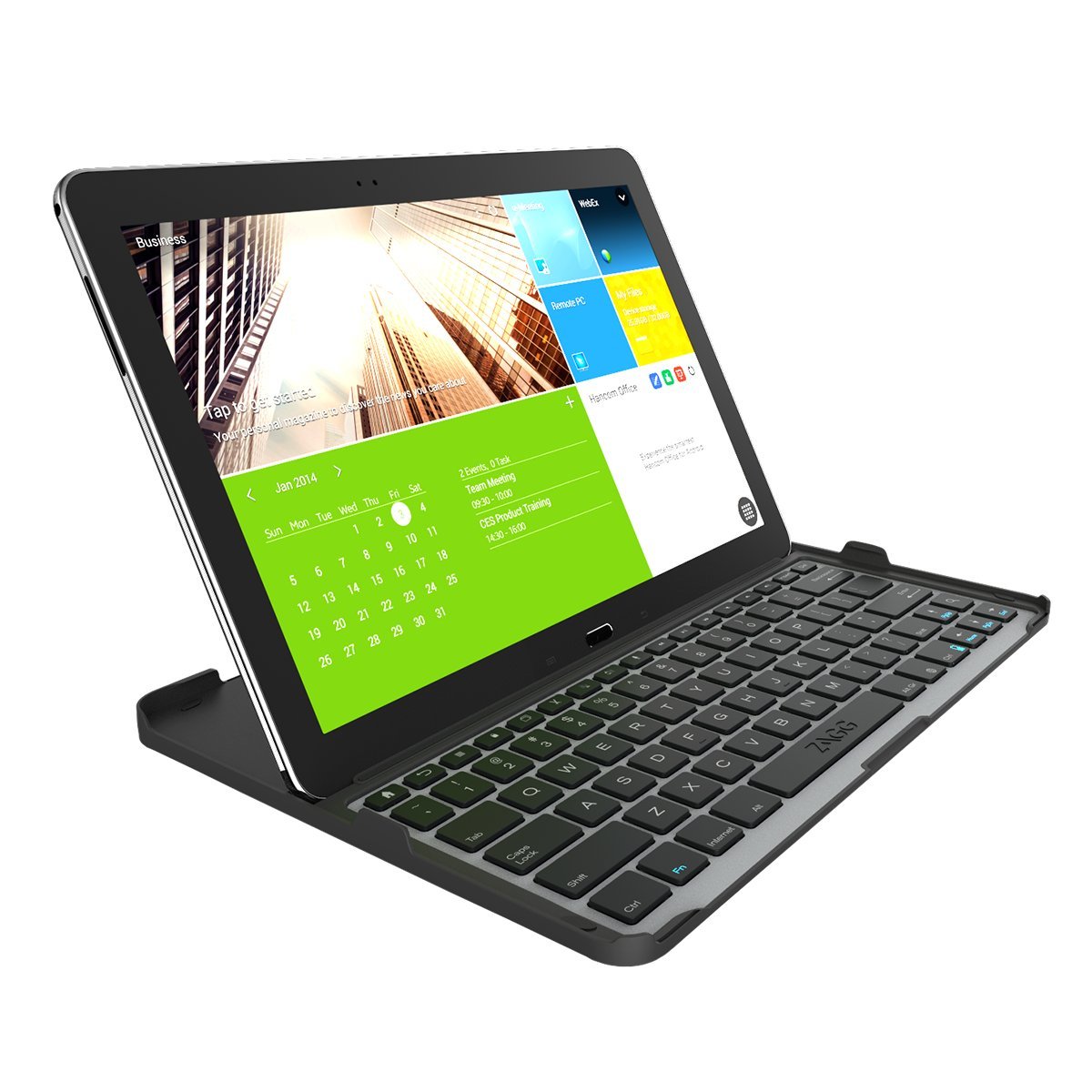ZAGG Schutzhülle mit Bluetooth-Tastatur für Samsung Galaxy Note Pro oder Tab Pro, 12,2 Zoll, Schwarz