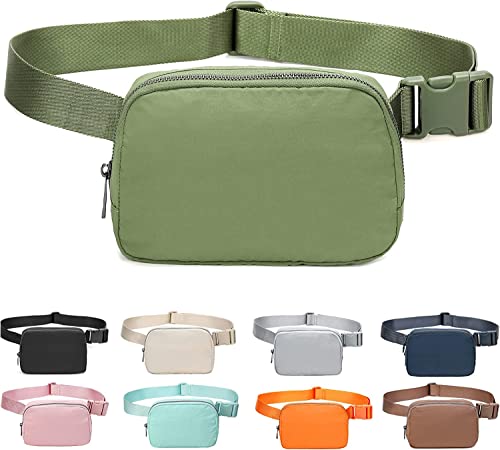 Unisex Mini-Gürteltasche mit verstellbarem Riemen, Umhängetasche für Workout, Einkaufen, Reisen, Wandern, grün, S, Tasche