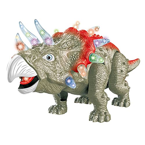 JUINSA - Dinosaurier Triceratops Anda, Licht und Ton 37 cm, Mehrfarbig (701226)