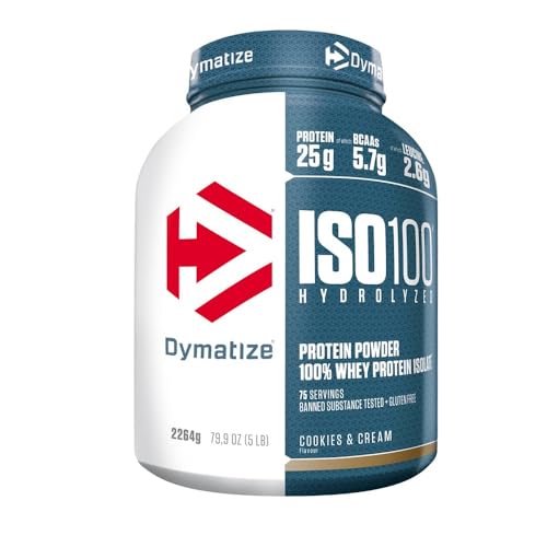 Dymatize ISO 100 Cookies & Cream 2264g - Whey Protein Hydrolysat + Isolat Pulver