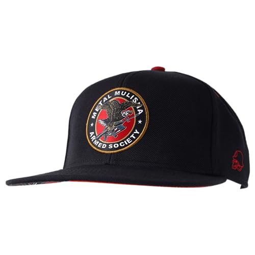 Metal Mulisha Armed Eagle Black Red Snapback Hat One Size