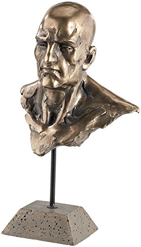Carlo Milano portraitbüste: Männliche Portrait-Büste, Kunstharz-Guss in Bronzeoptik (Statue, Deko-Statuen)
