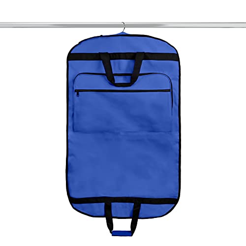 DALIX 99,1 cm Kleidersack-Abdeckung für Anzüge und Kleider, faltbar, mit Taschen, Königsblau, One_Size