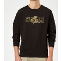 Shazam Gold Logo Sweatshirt - Black - M - Schwarz