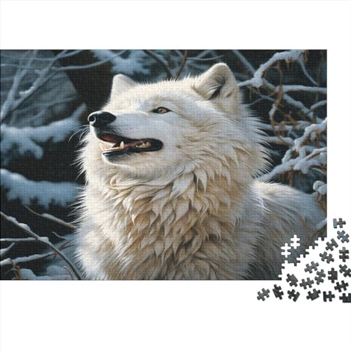Domineering Arctic Wolf 500 Teile Gifts Home Decor Für Erwachsene Puzzle Wohnkultur Family Challenging Games Geburtstag Lernspiel Entspannung Und Intelligenz 500pcs (52x38cm)