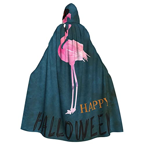ROOZEE Halloween Flamingo Hexenhut Erwachsene Kapuzenumhang für Halloween Kostüm | Cosplay, Bühnenauftritt, Mottoparty