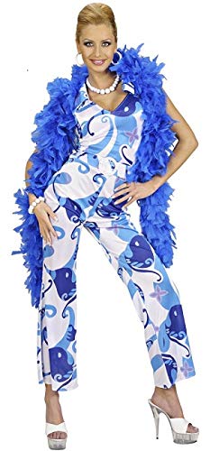 Das Kostümland 70er Jahre Anzug Dancing Queen für Damen - Blau M(38/40) Blau