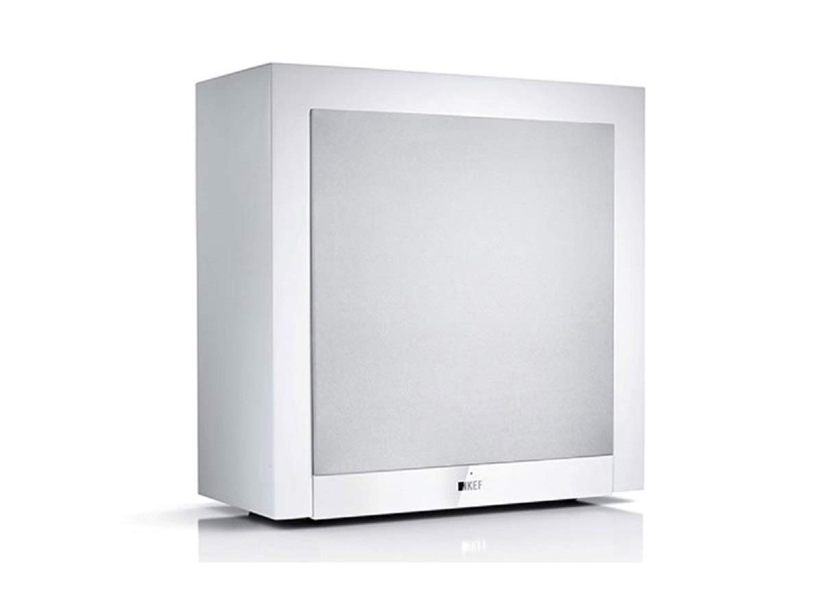 KEF T2 Subwoofer Weiss | Schmal | 250 Watt | HiFi | Heimkino