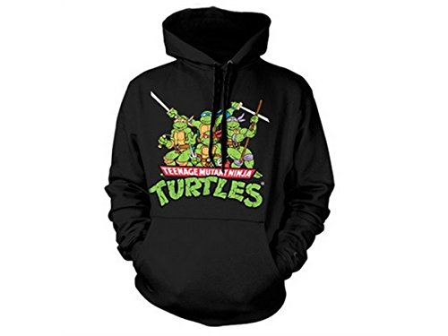 Teenage Mutant Ninja Turtles Herren Kapuzenpullover, Schwarz, XXL