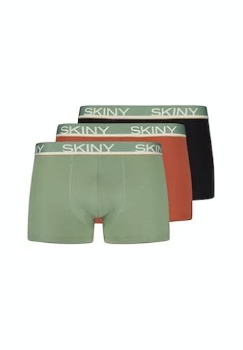 Skiny Herren Cotton Multipack 086840 Boxershorts, Greenbay Selection, S (3er Pack)
