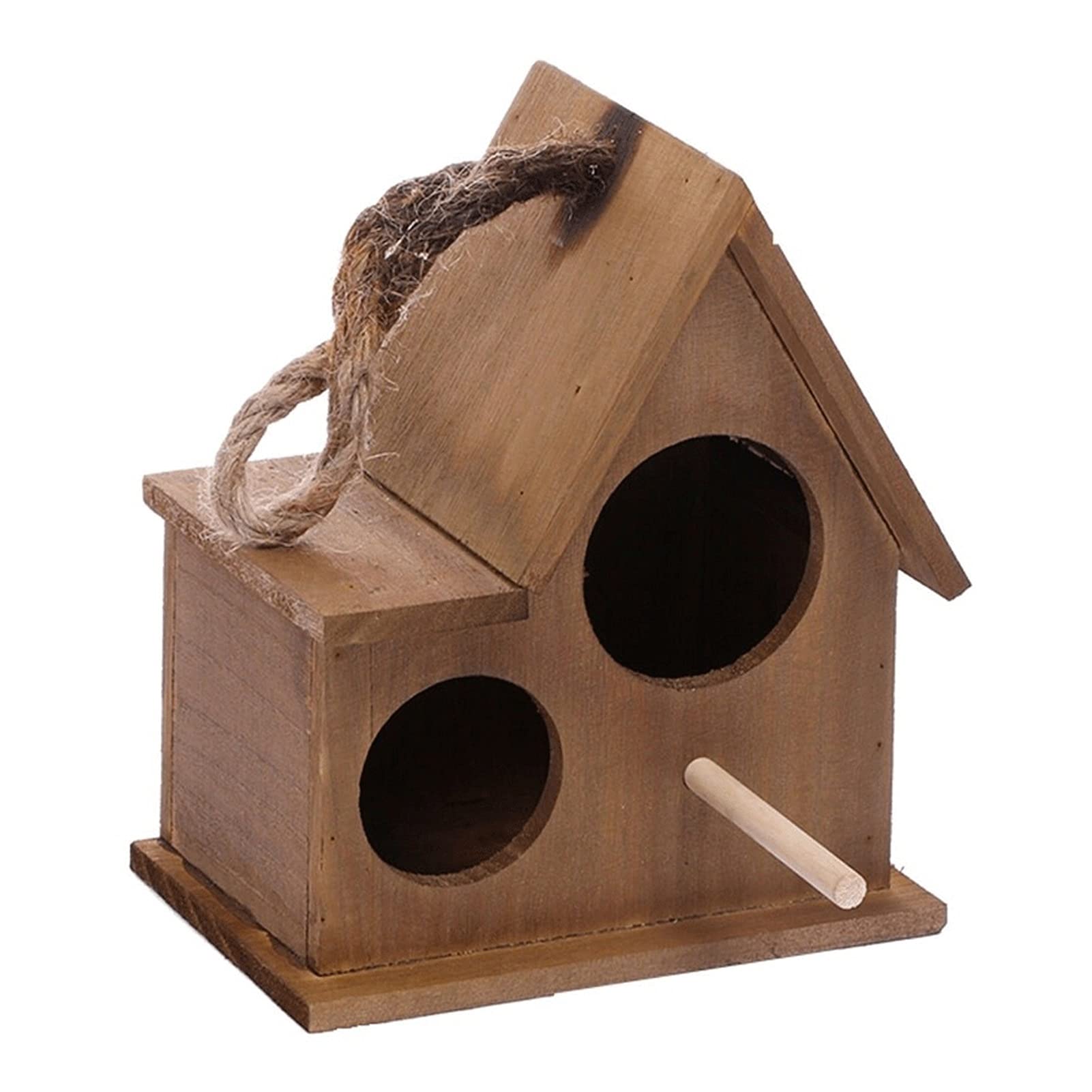 Vogelkäfige Vogelhaus aus Holz für den Außenbereich, warme Zuchtbox, Garten, Heimdekoration (braun) Vogelträger (Color : Bronze, Size : S) (Brown M)