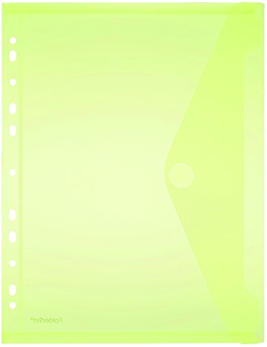 FolderSys Sichttasche A4, Klappe, Lochrand, transparent gelb PG/20Stück