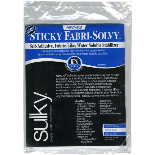 Sulky Sticky Fabri Solvy Stabilisator, 50,8 x 91,4 cm, 2 Stück