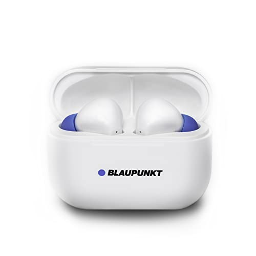 BLAUPUNKT TWS 20 In-Ear Kopfhörer mit True Wireless Stereo - Bluetooth Kopfhörer mit Touch-Control-Technologie, ideal geeignet für Sport, perfekter Halt, USB-C Anschluss, mit Ladeschale, weiß