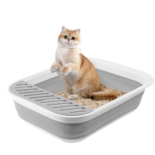 HAMIL Oben offene Katzentoilette,Katzentoilette - wasserdichte tragbare Katzentoiletten für die Reise | Sichere Tret-Katzentoiletten, Haustierzubehör für Kätzchen und kleine Katzen