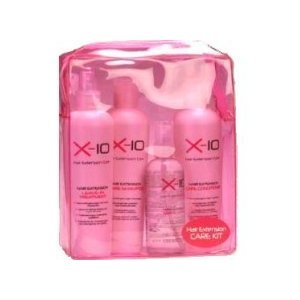 Unbekannt X-10 Hair Extension Care Set Of 4 - Care Conditioner 250ml, Care Shampoo 250ml, Leave-In Treatment 250ml & Shine Spray 125ml