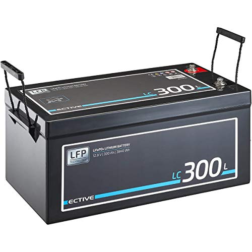 ECTIVE LC300L 12V 300Ah 3840 Wh LiFePO4 Lithium-Eisenphosphat Versorgungs-Batterie mit BMS
