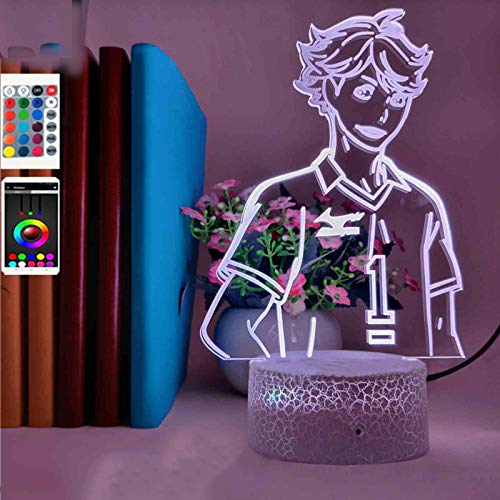 Haikyuu Figur Modell Nachtlichter LED 3D Anime Schreibtischlampe Touch-Fernbedienung Nachtlampe Xams Geschenk Wohnkultur