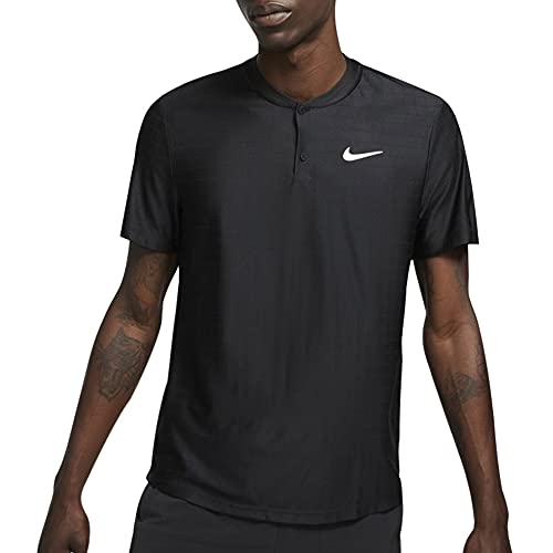 Nike Mens M NKCT DF ADVTG Polo Shirt, Black/Black/White, XL