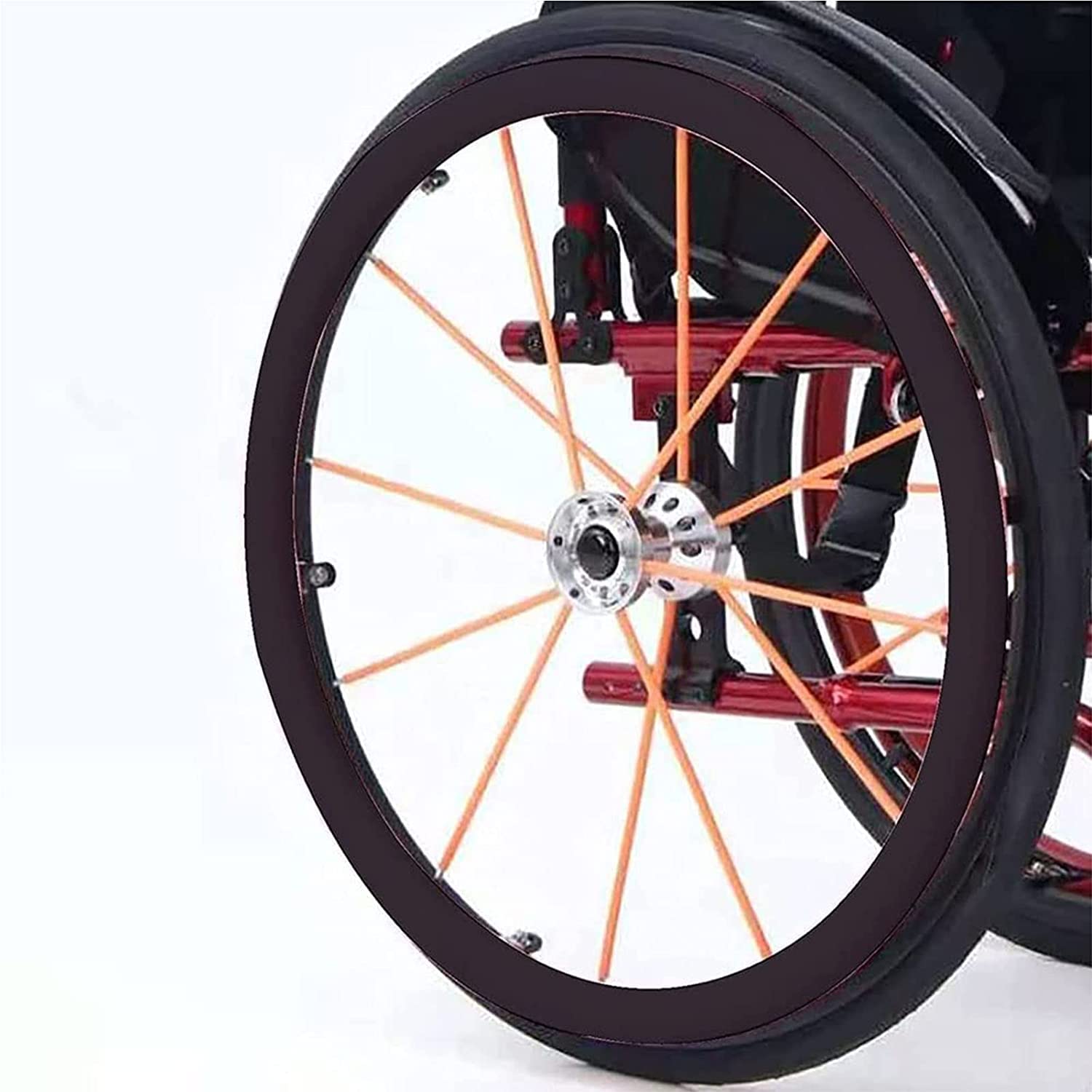 FnnEmg Rollstuhlabdeckung 24 Zoll/22 Zoll Rollstuhl-Schiebefelgenabdeckungen 1 Paar rutschfeste,Rollstuhl-Greifring-Abdeckungen, Rollstuhl-Zubehör Für Erwachsene