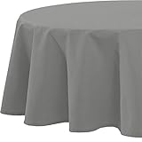 REDBEST Tischdecke, Tischwäsche 100% Baumwolle weiß Größe oval 160x220 cm - Robustes, glattes Gewebe (weitere Farben, Größen)