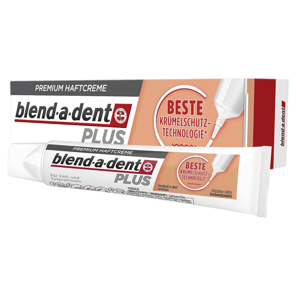 Blend-a-dent Plus Premium-Haftcreme Krümelschutz, 12er Pack (12 x 40 g)