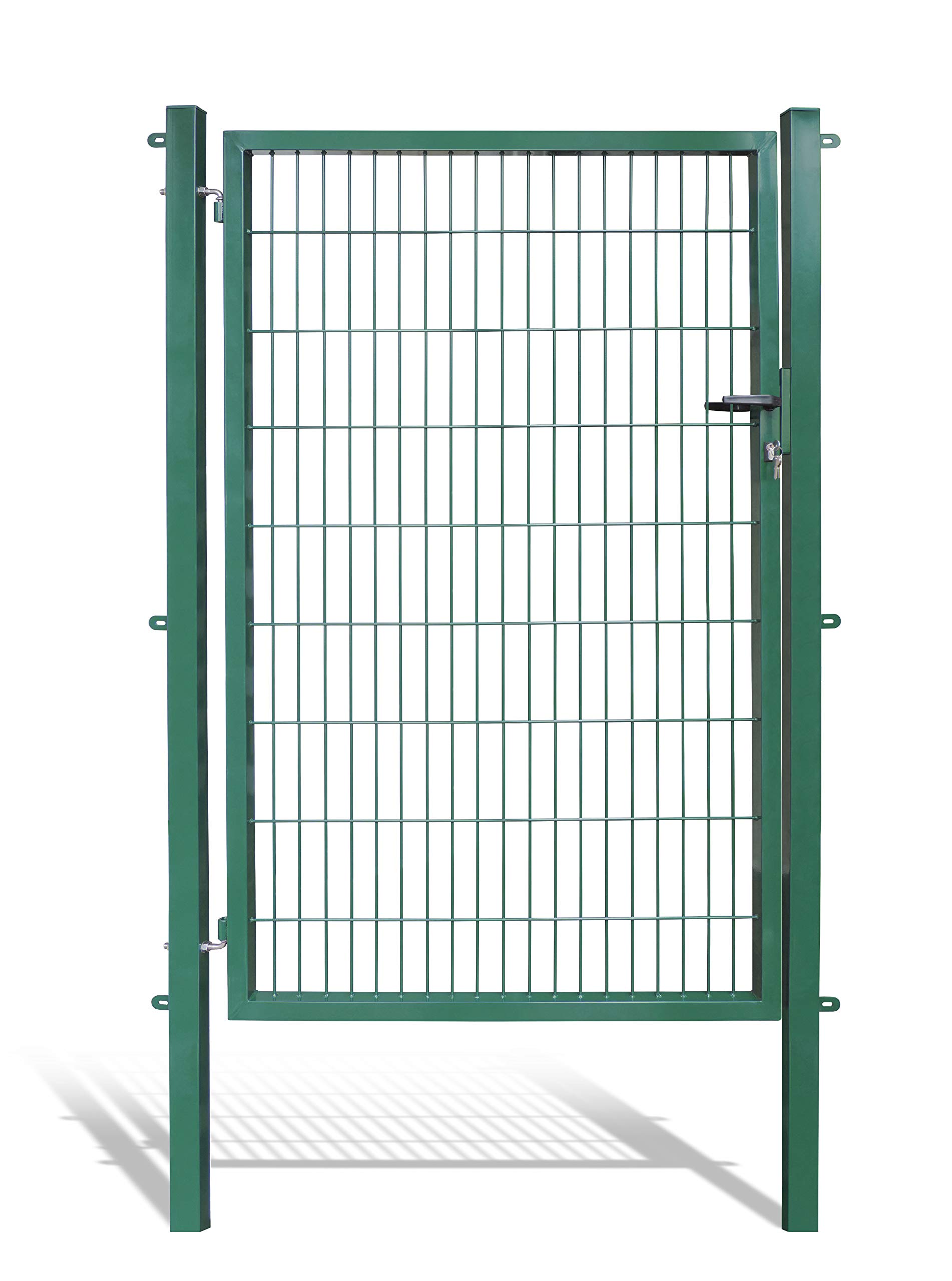 Koll Living Gartentore für Stabmattenzaun mit 120 cm Breite - Farbe und Höhe wählbar - inkl. Pfosten und Befestigungsmaterial (H 180 x B 120 cm, grün)