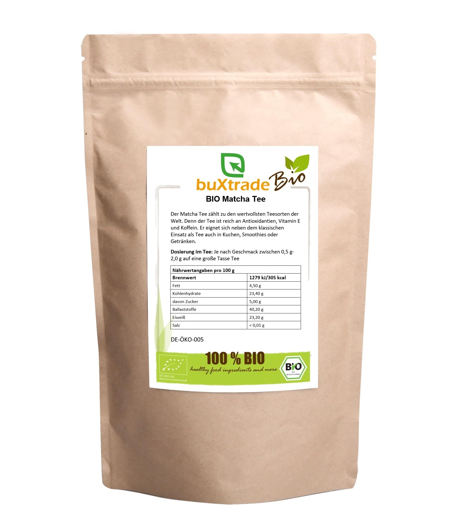 10 kg BIO Matcha Tee in Pulverform - grüner Matcha | Grüntee | Tea | Pur | grün