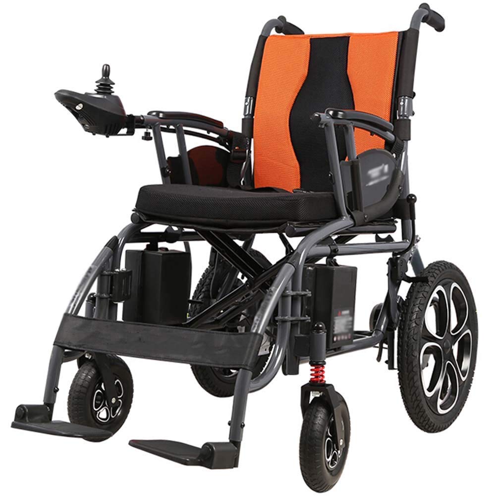 GAXQFEI Elektro-Rollstuhl, faltbar und Licht Rollstuhl intelligente automatische Elektro-Rollstuhl Sitzbreite 45 cm Gewicht Kapazität 100Kg