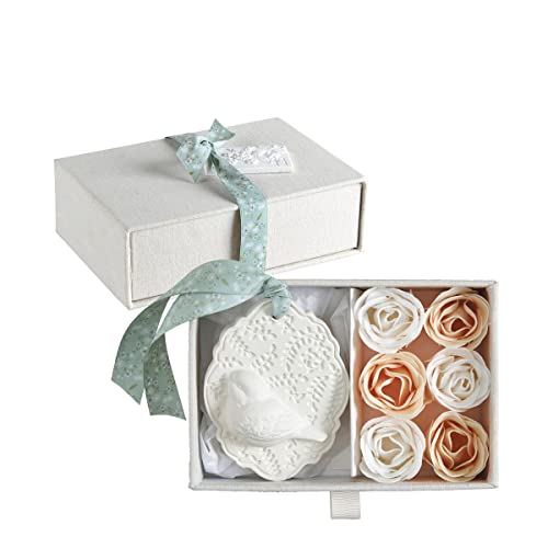 Mathilde M. - Duftende Geschenkbox Roses Éternelles "Geschenke von Mathilde" mit Seifenrosen und Dekor aus duftendem Gips