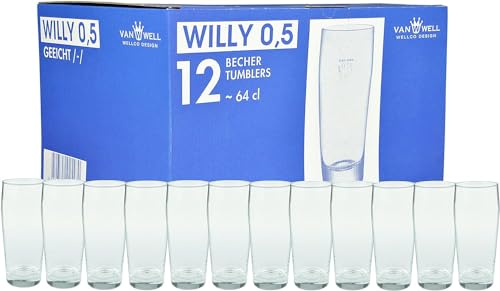 Van Well 12er Set Bierglas Willibecher 0,5l geeicht