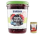 6x Zuegg Frutti di bosco 100% Frutta, Marmelade Beeren 100% Frucht Konfitüre Brotaufstriche Italien 250g + Italian Gourmet polpa 400g