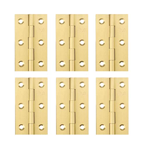 Garneck 6 Stück Türscharniere Flache Scharniere Kupferkugellagerscharniere für Türfenster 3 Zoll