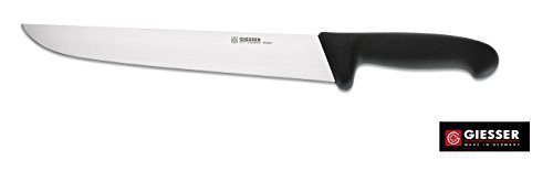 Giesser Messer Schlachtmesser 21 cm Klingenlänge, schwarzer Griff, breite Form- Profimesser