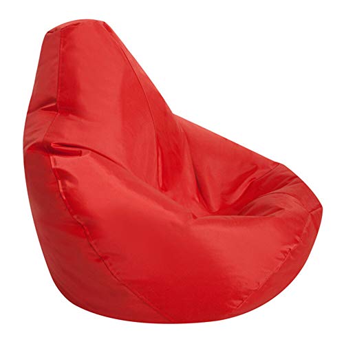 STTC Sitzsack Abdeckung aus Wasserdicht Oxford, Outdoorer Sitzsack Bezug Wechselbezug für birnenförmigen Sitzsack, Ohne Füllstoff,Rot,85 * 115cm