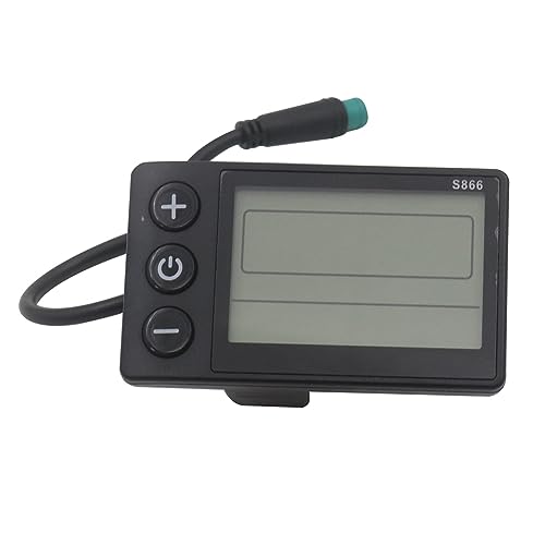TPPIG 1 x Elektroroller, LCD-Instrument, schwarzer Kunststoff + Metall-Border, E-Commerce-5-Loch, 5-poliger wasserdichter Anschluss (S866-2F)