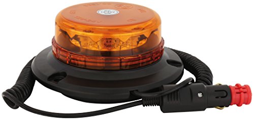 AdLuminis LED Rundumleuchte orange Verschiedene Ausführungen, für 12V und 24V Spannung, Blinkleuchte Warnleuchte für Straßenverkehr KFZ (a - Micro mit Magnetfuß)