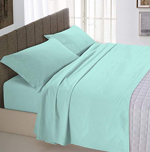 Italian Bed Linen Max Color Bettwäsche-Set, Wassergrün, Doppelte