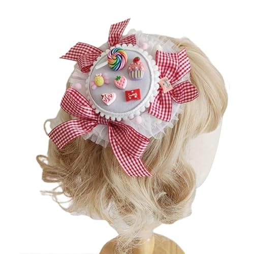 Frauen Mädchen Niedliche Schleife Hut Frisur Haarspangen Festival Haarclips für Cosplay Party Karneval Headpice Neuheit Spangen für das tägliche Leben klein für