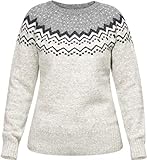 FJÄLLRÄVEN Femme Övik Knit Sweater Sweat shirt, Gris, M EU