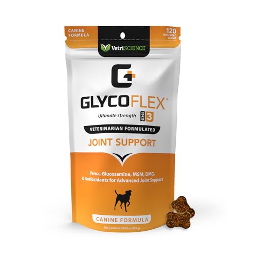 Vetri-Science Laboratories glycoflex 3 Hip und gemeinsame Unterstützung für Hunde, 120 Bite Kauspielzeug, 30.69
