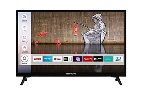 Techwood H24T60F 24 Zoll Fernseher/Smart TV (HD Ready, HDR, Triple-Tuner) - 6 Monate HD+ inklusive