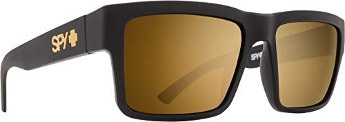 Spy Optic Sonnenbrille Montana Soft Matte Black - Happy Bronze Gold Mirro Brille Sunglasses