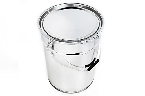 BenBow Weißblecheimer 20 L mit Spannring - luftdicht, undurchsichtig, leer, rund - Aufbewahrungsbehälter